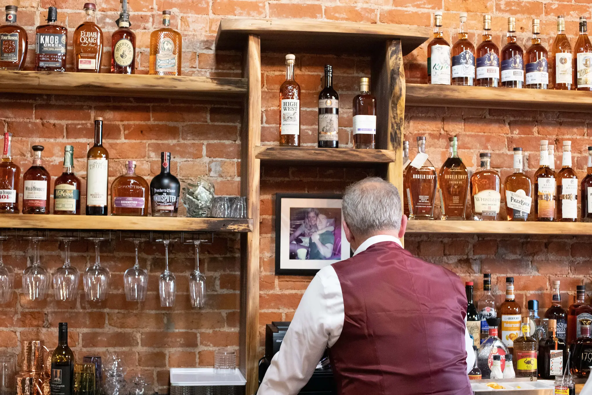 The historic Melodeon building that houses 1838 Bourbon and Wine Bar